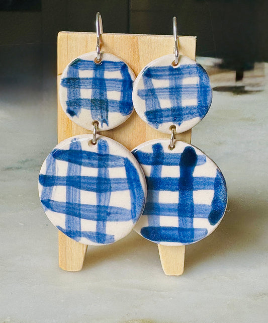 Boucles d'oreilles en faïence