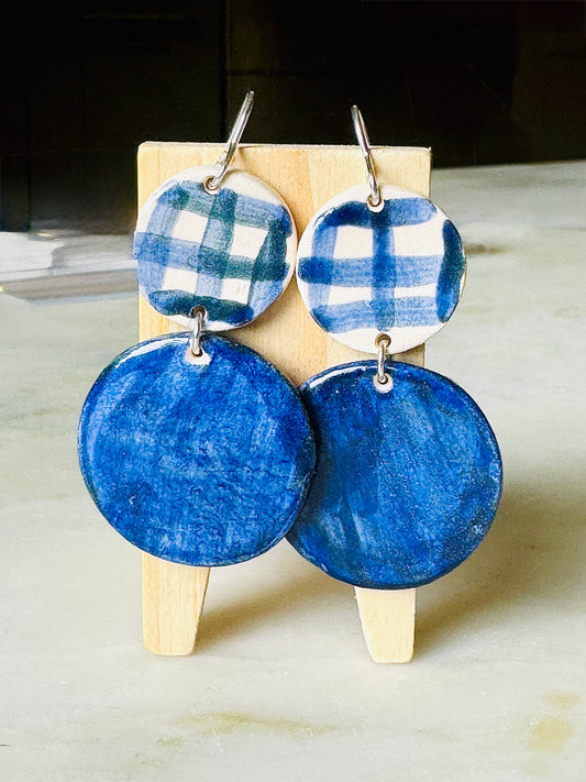 Boucles d'oreilles en faïence