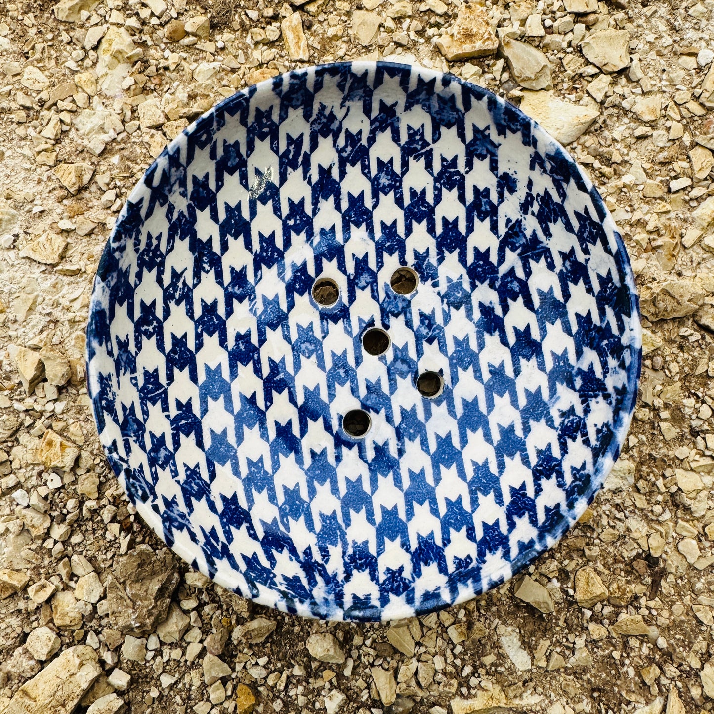 Porte-savons bleu