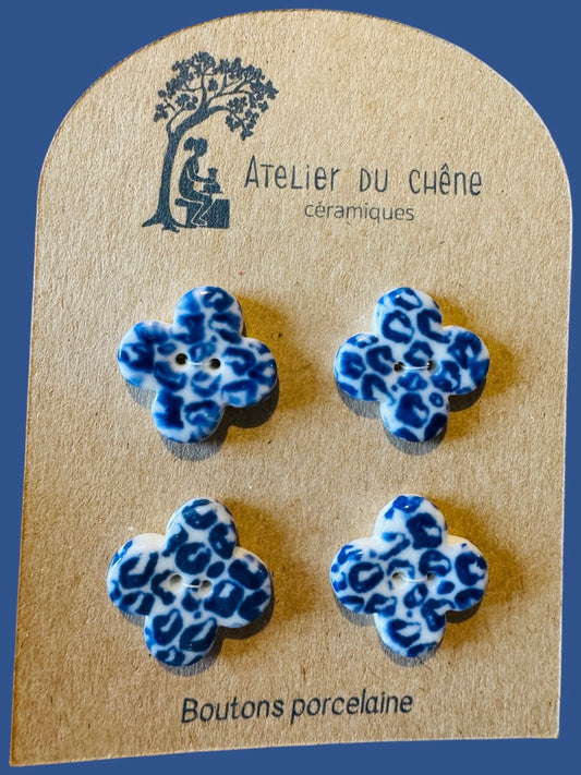 Boutons en porcelaine Tigrés