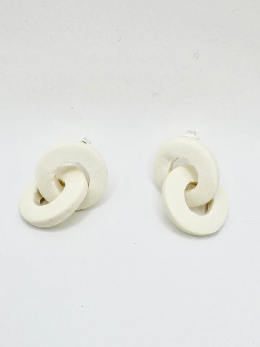 Boucles d’oreilles en porcelaine