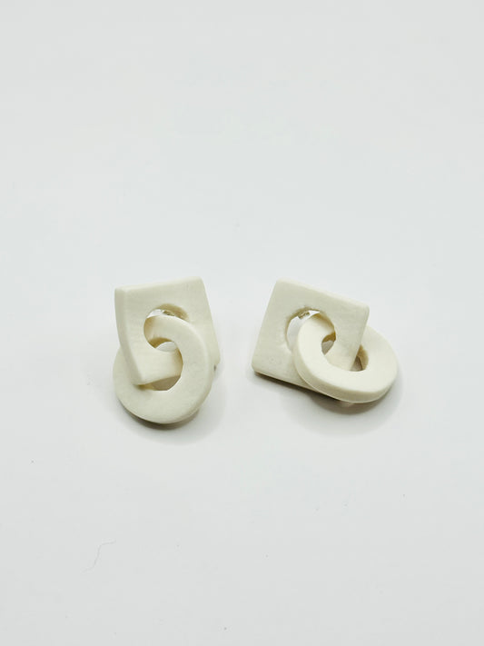 Boucles d’oreilles en porcelaine