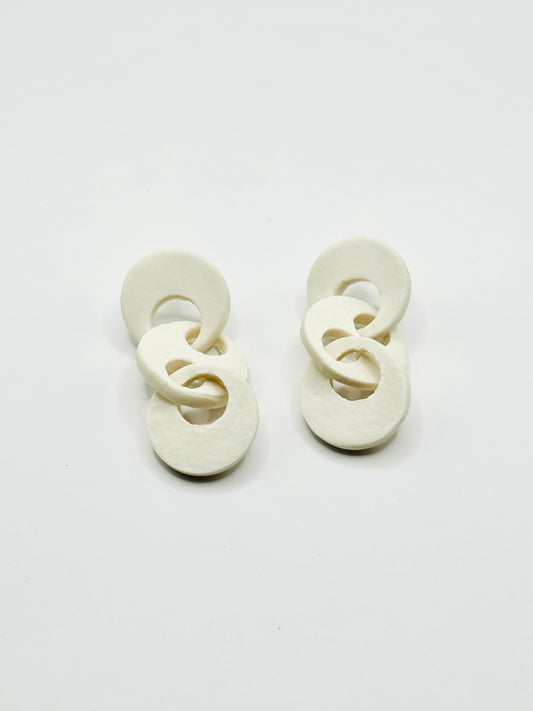 Boucles d’oreilles en porcelaine
