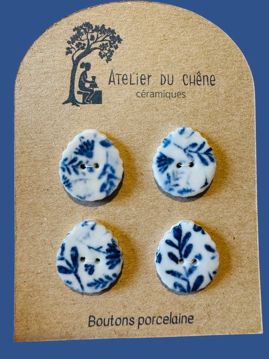 Boutons en porcelaine Gouttes