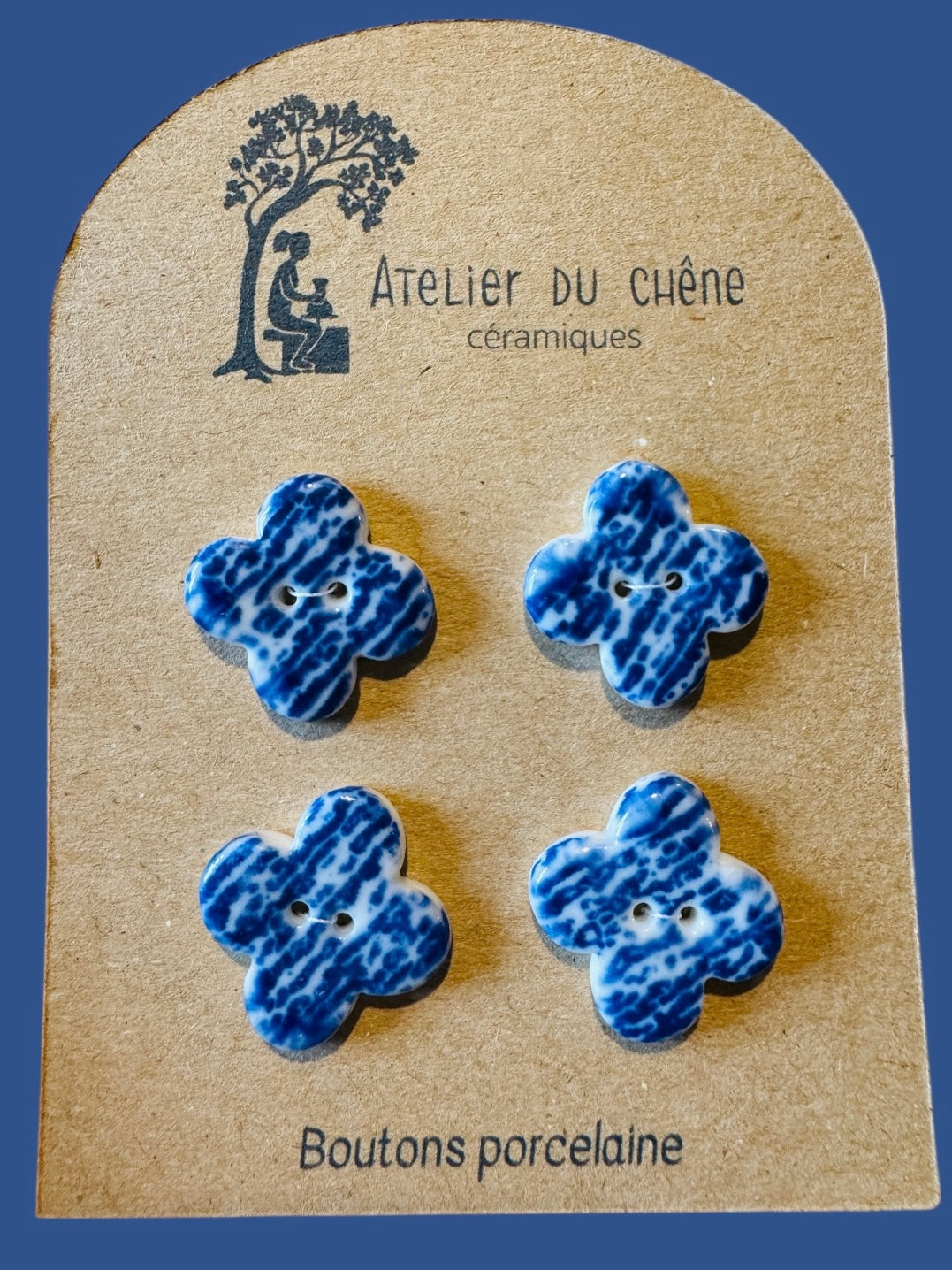 Boutons en porcelaine Océan