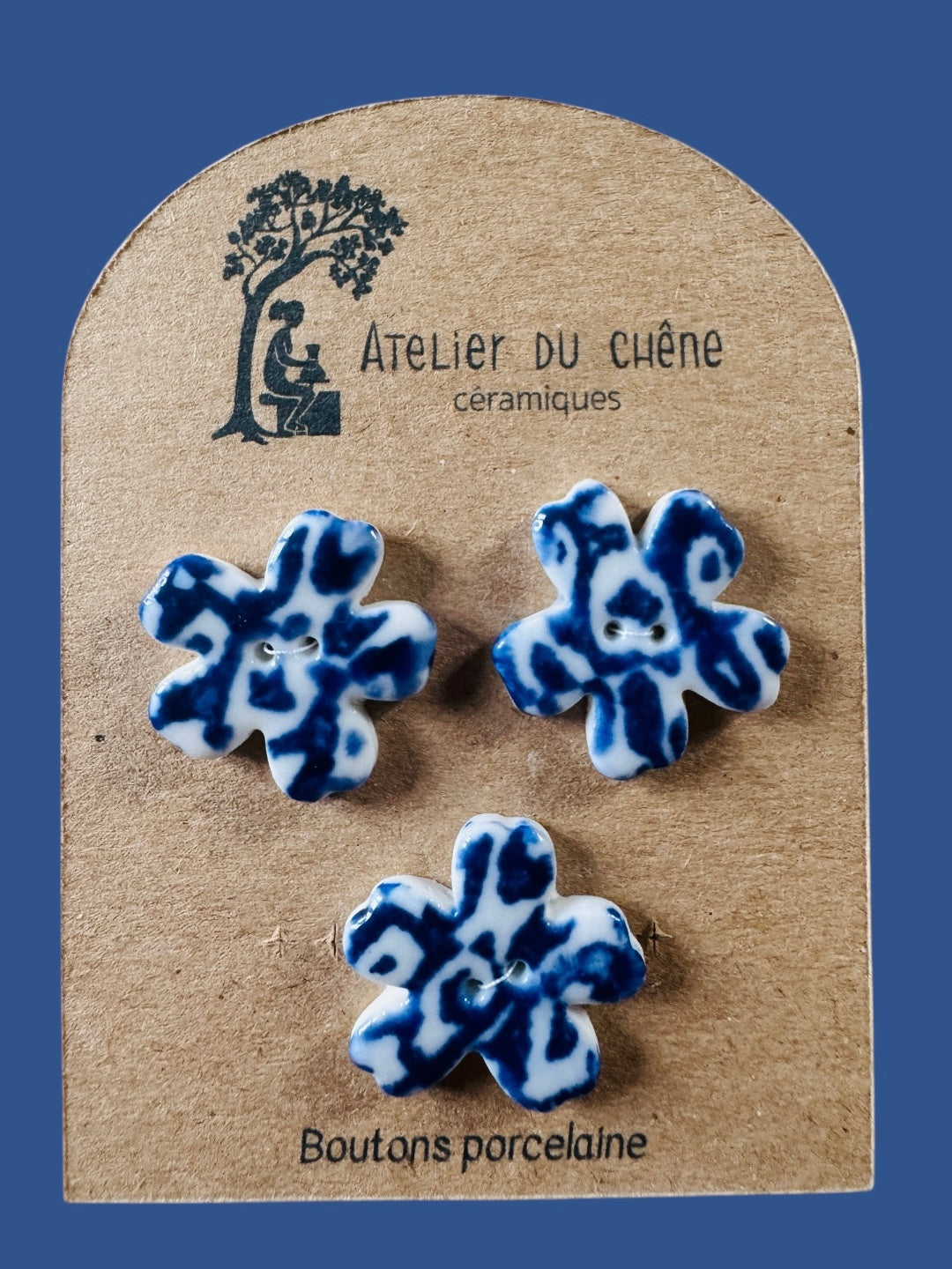 Boutons en porcelaine Étoiles