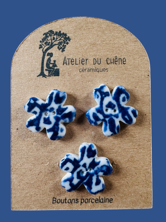 Boutons en porcelaine Étoiles