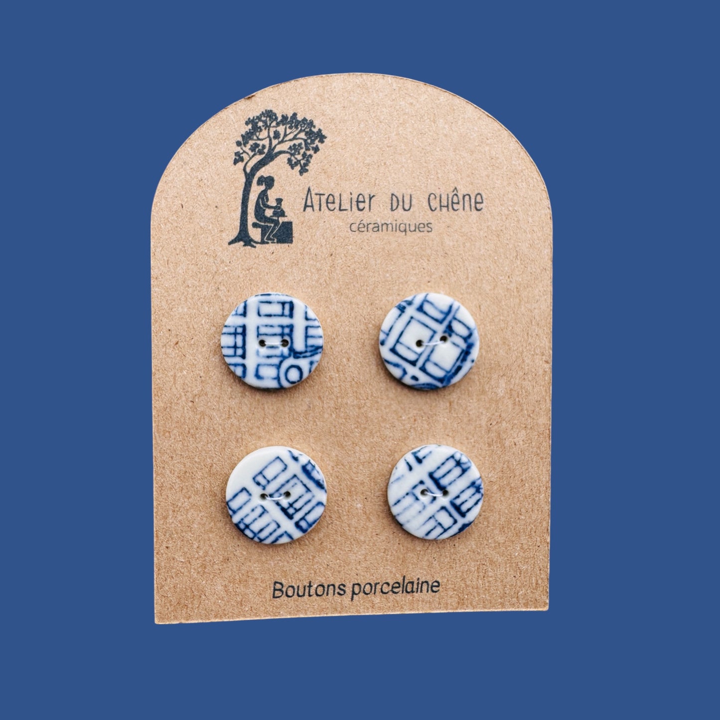 Boutons en porcelaine ronds fenêtres