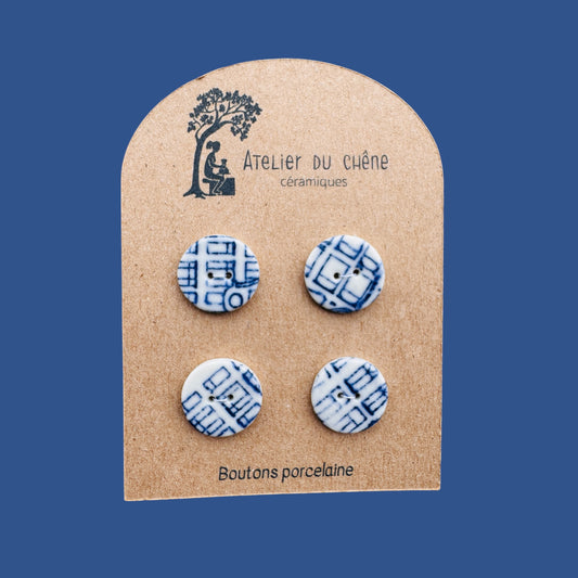 Boutons en porcelaine ronds fenêtres