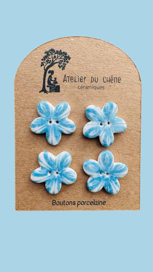 Boutons en porcelaine Turquoise