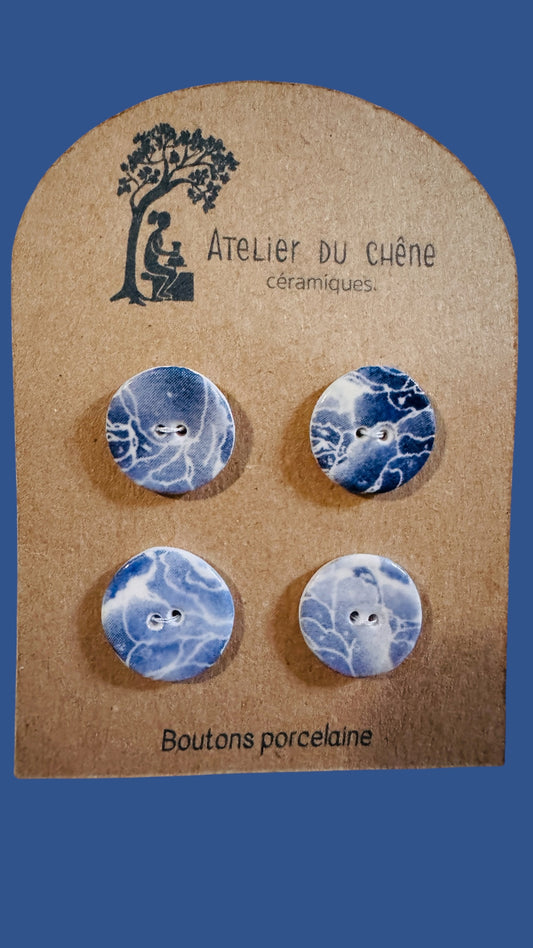 Boutons en porcelaine petits azulejos
